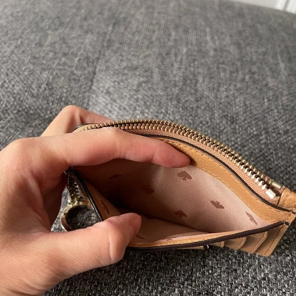 Kate Spade Tan Leather Card Holder - Picture 10 of 10